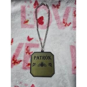 Patron Tequila Logo Pendant With Chain (6" Long) Alcohol Collectible Liquor